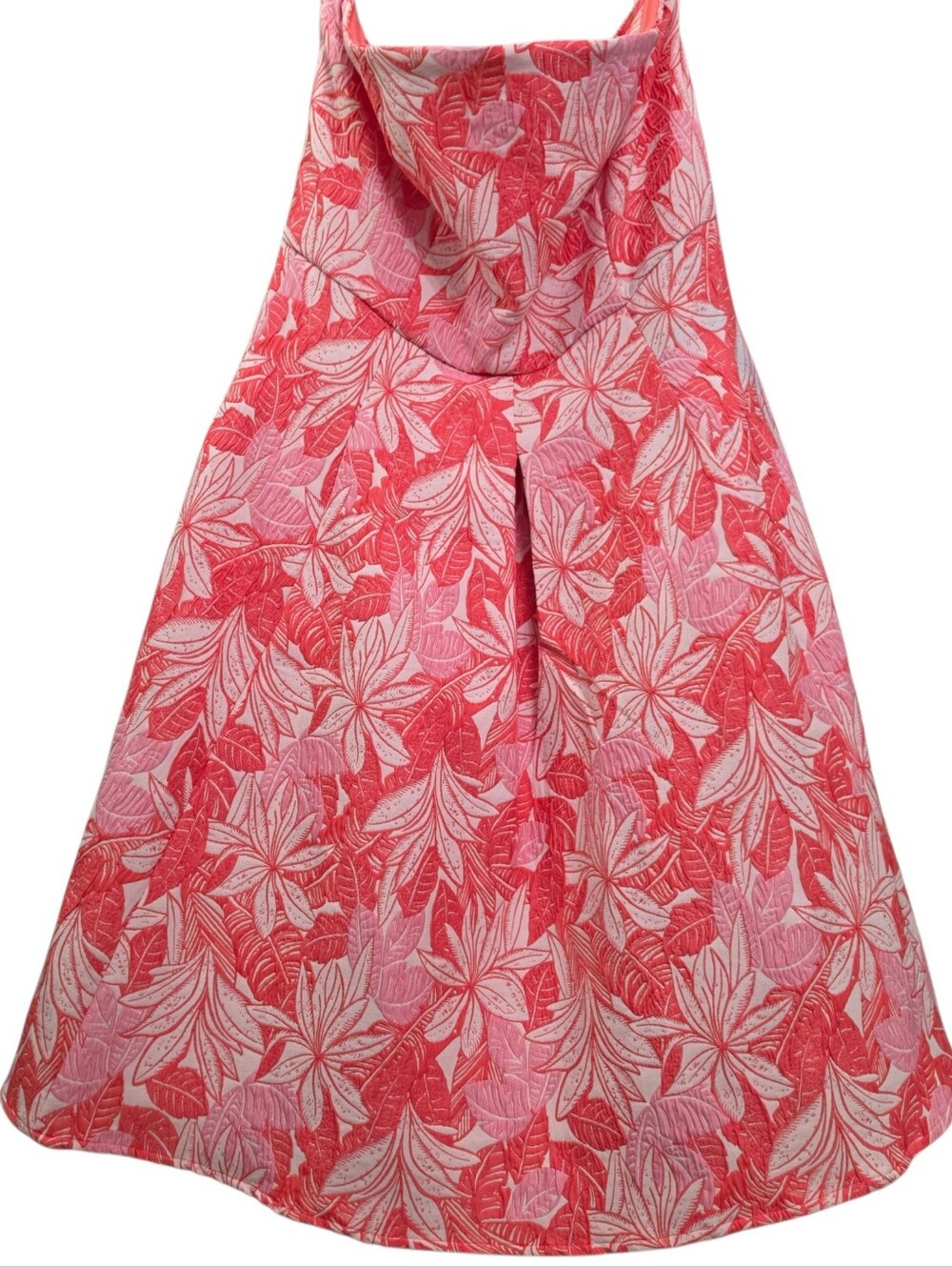 Eva Mendez Nwot Strapless Coral & Pink Tropical Floral Avline Dress w Pockets